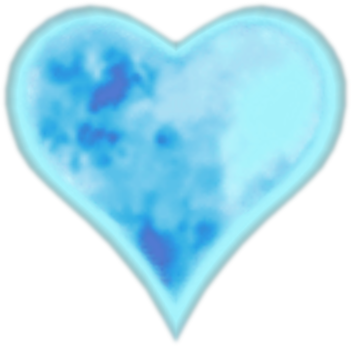 Kingdom Hearts Heart Png - Kingdom Hearts Blue Moon (698x702), Png Download