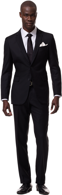 Black Man In Suit Png - Black Tie Optional Wedding Mens (388x715), Png Download