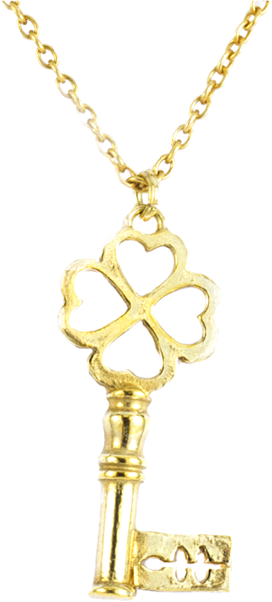 Garden Key Necklace Gold - Necklace (1000x1000), Png Download