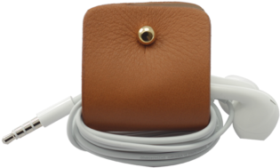 Headphone Holder Light Brown Up Nappa Leather Made - Coin Purse (350x350), Png Download