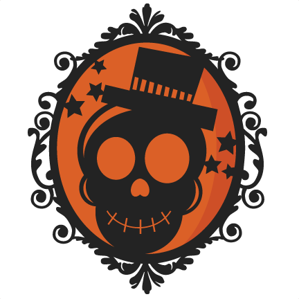 Halloween Skeleton Frame Svg Scrapbook Cut File Cute - Cute Svg Cut Files (432x432), Png Download