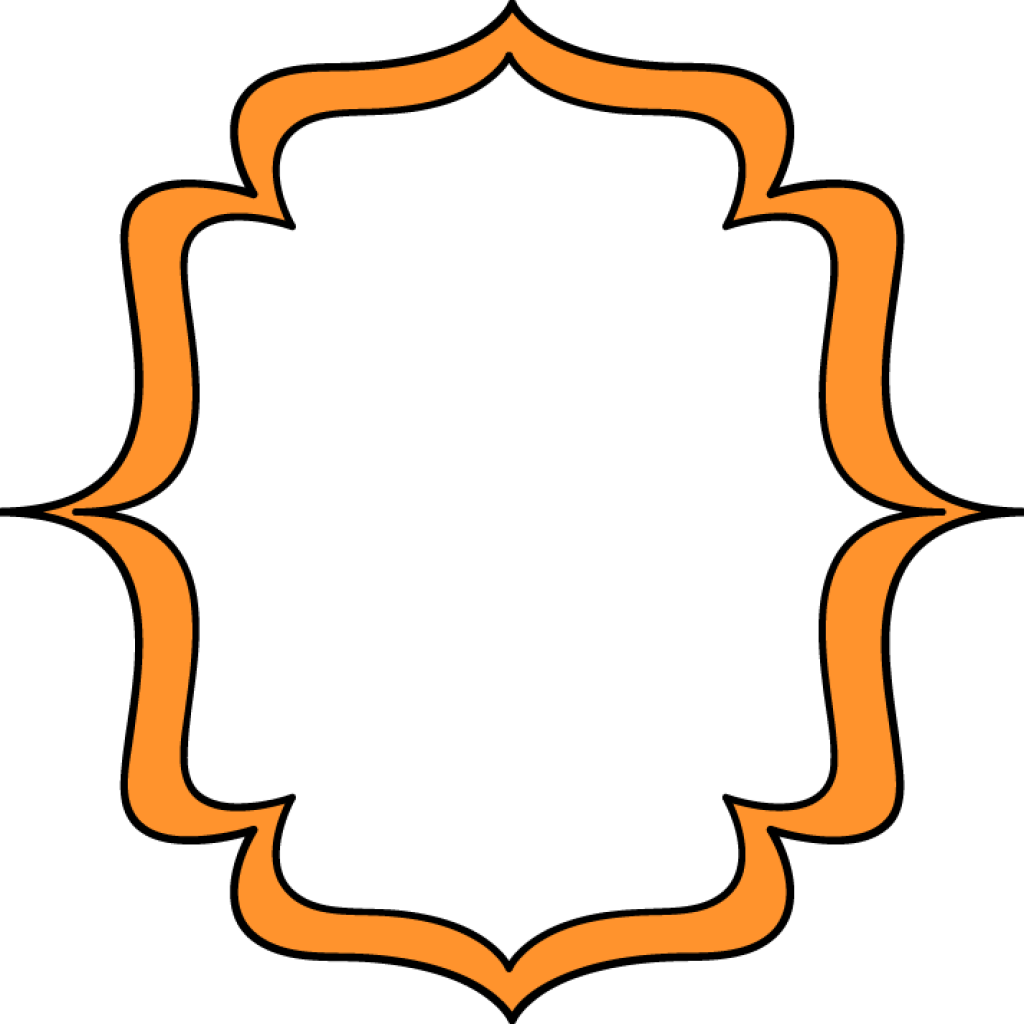 Bracket Frame Clipart Free - Frame Clipart Orange (725x713), Png Download