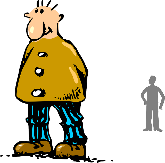 Slim, Small, People, Man, Guy, Silhouette, Person - Small Person Clipart (640x634), Png Download