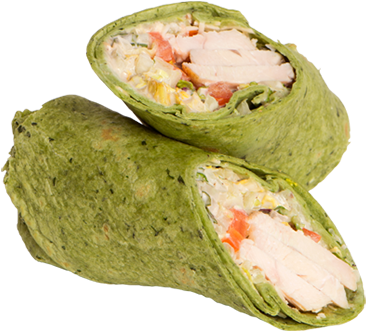 Chicken Caesar Wrap Png (430x355), Png Download