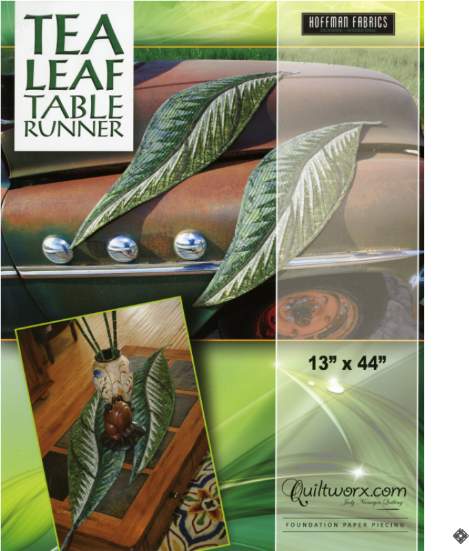 Tea Leaf Table Runner 1 - Tea Leaf Table Runner | Judy Niemeyer (800x800), Png Download