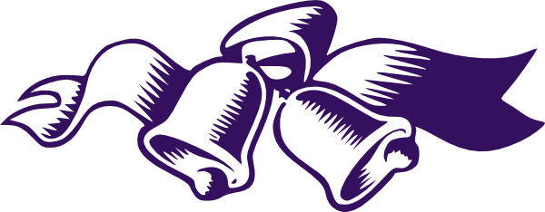 Purple Wedding Bells Clip Art At Clipart Library - Wedding Bells Clip Art (600x234), Png Download