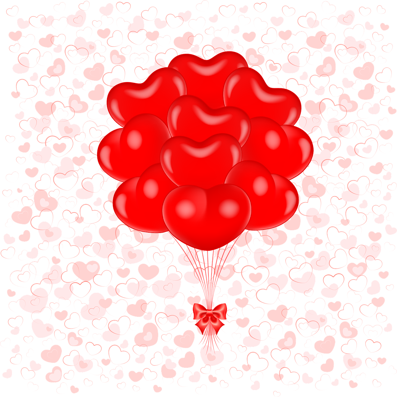 Wedding, Vector, Abstract, Background, Ball - Balloon (1280x1278), Png Download