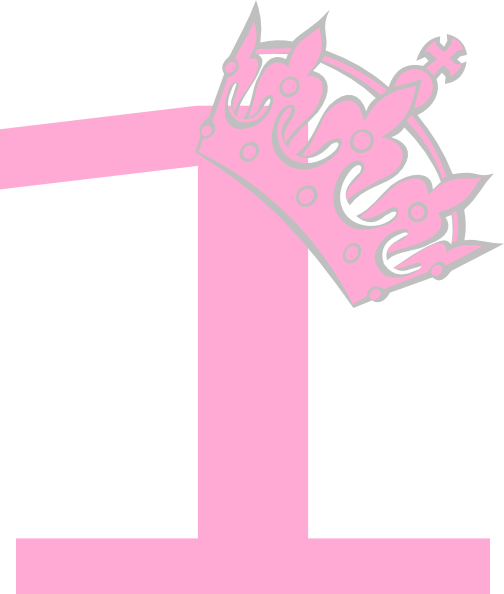 Pink Tiara Clip Art At Clker Com Vector Clip Art Online - Pink Number 1 Clipart Png (504x594), Png Download