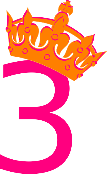 Pink Tilted Tiara And Number - Number 2 In Pink (366x593), Png Download