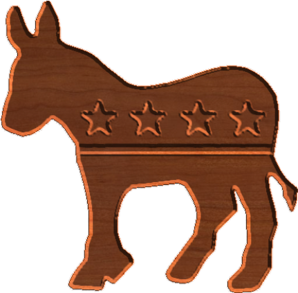 Democratic Party Black And White (430x430), Png Download