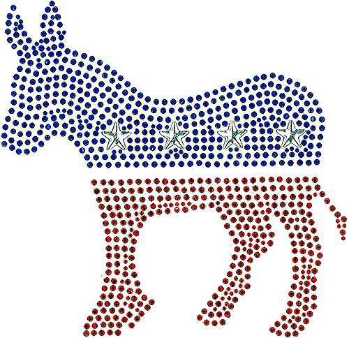 Democrat Donkey - Optical Illusion (500x484), Png Download