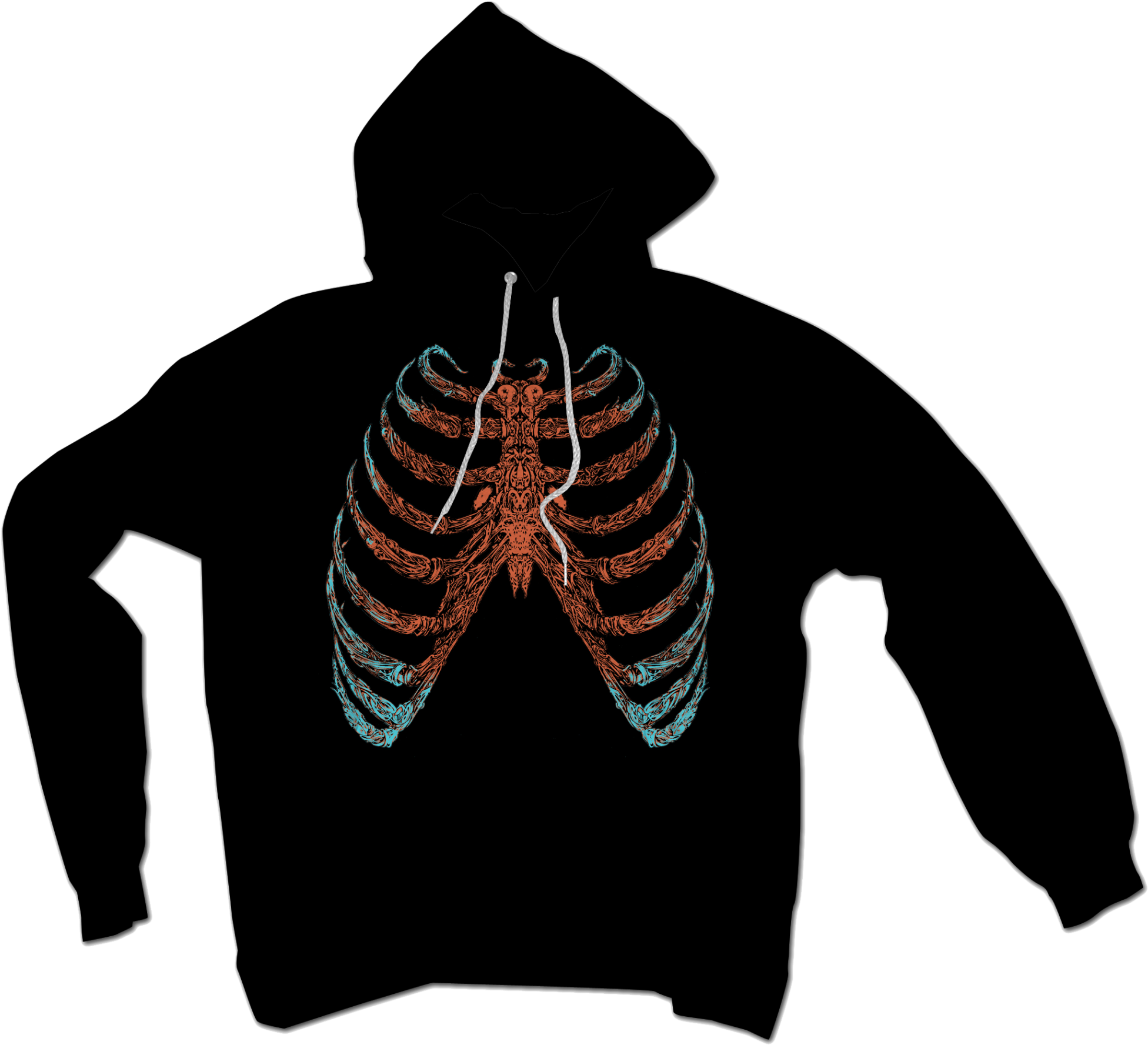 Spider Ribcage Hoodie - D1 Bound Hoodie (2048x1808), Png Download