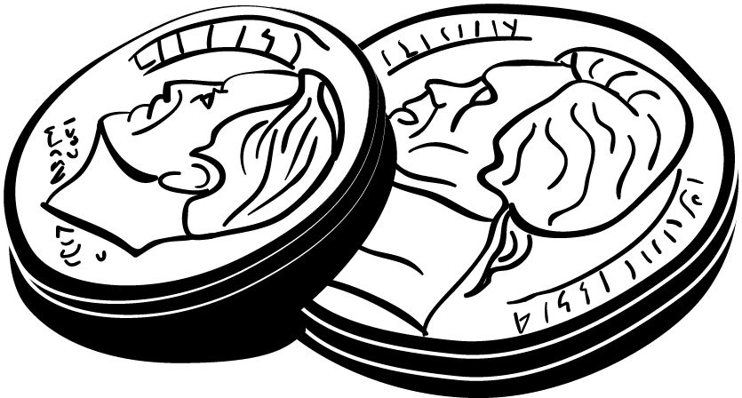 Dimes Group Book Variety - Nickels And Dimes Clipart (835x448), Png Download