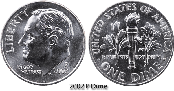2002 Dime - 1970 D Dime Error (600x325), Png Download
