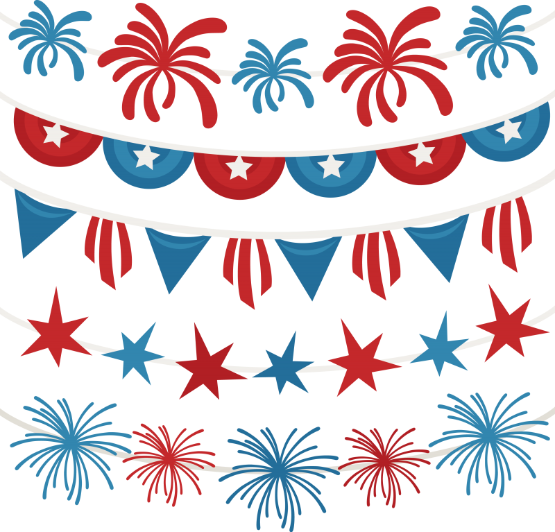 Firecracker Clipart Banner 4th Of July Banner Png Full Size Png Download Seekpng