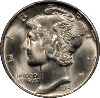 Mercury Dime (350x344), Png Download