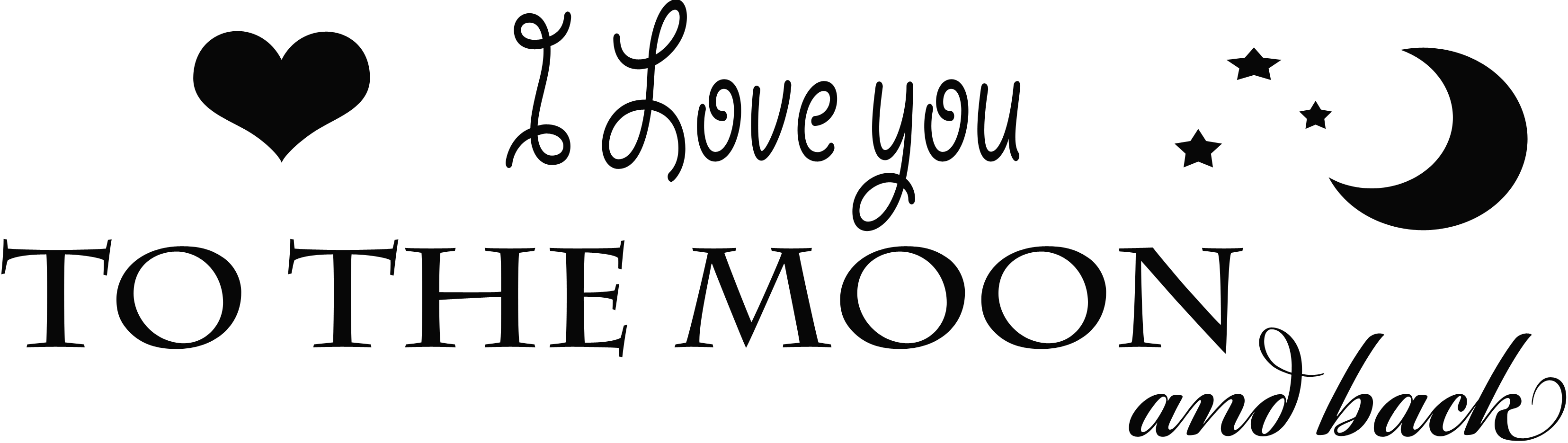 Clip Art Stock I Love You To The Moon And Back Clipart - Love Cake (3312x936), Png Download