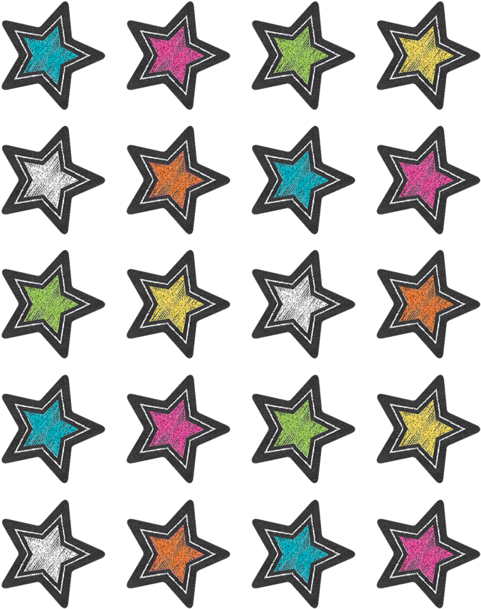 Tcr 3555 Chalkboard Bright Star Stickers - Vector Graphics (900x900), Png Download