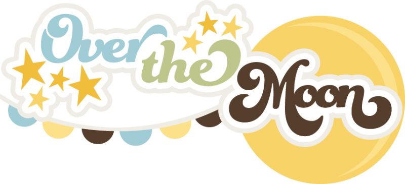 Over The Moon Svg Scrapbook Title Baby Boy Svg File - Over The Moon Png (800x365), Png Download