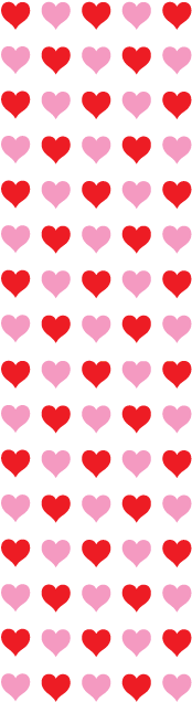 Micro Red & Pink Hearts, Sticker, Mrs - Sticker (200x650), Png Download