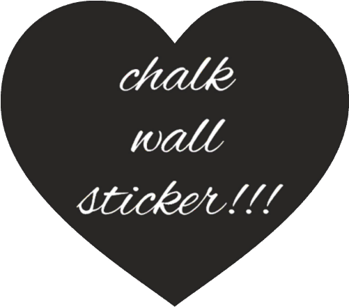 Heart Shape Chalkboard Sticker Wall Art - Memory Of Whitney Houston (500x500), Png Download