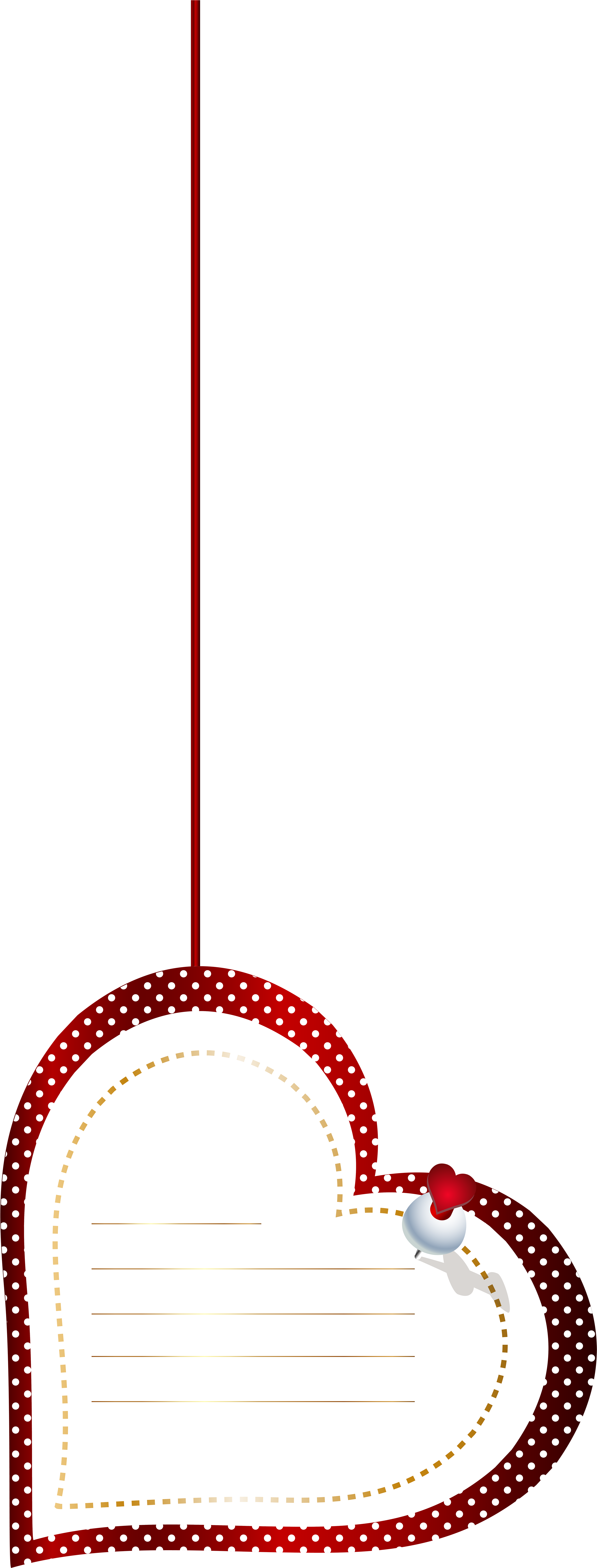 Hanging Transparent Png Clip Art Image Gallery - Png Transparent Hanging Hearts (3356x8000), Png Download