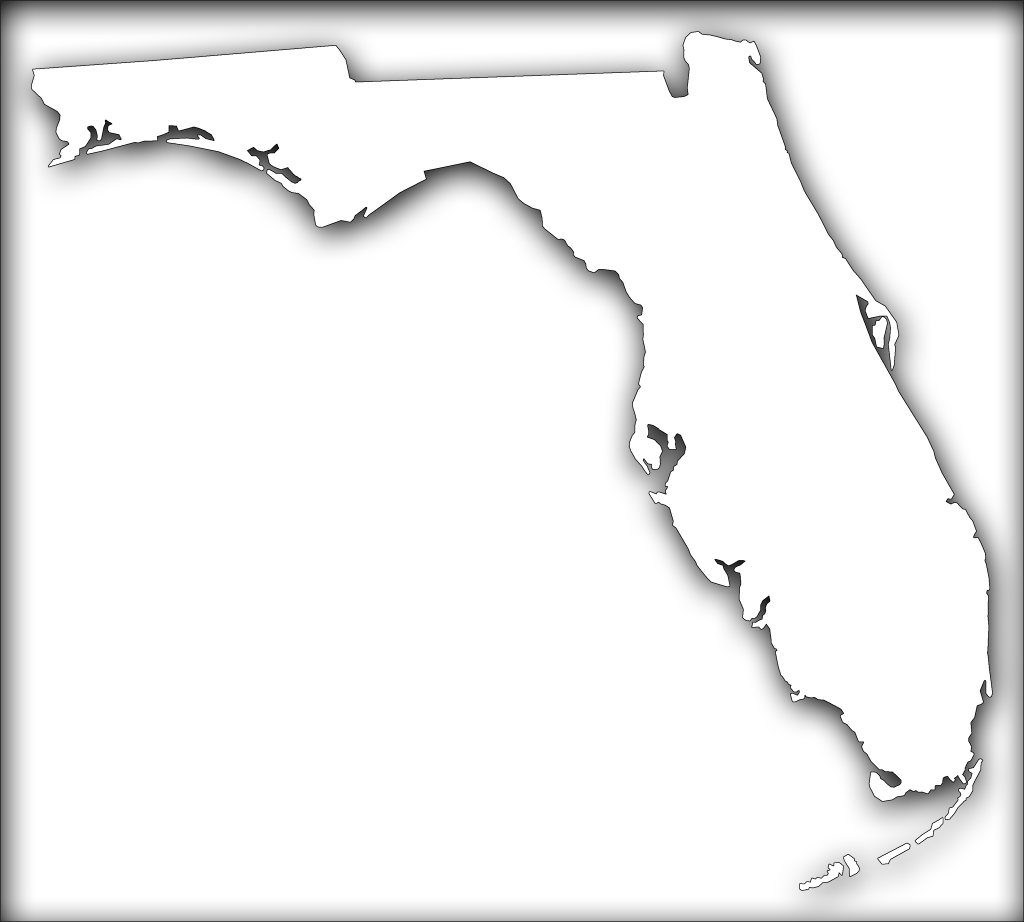 Florida "fancy Frame" Style - Florida (1024x922), Png Download