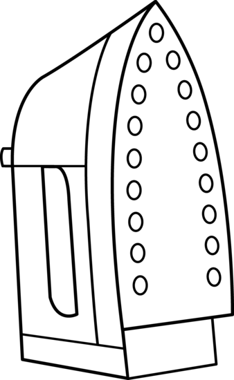 Clothing Iron Line Art - Iron Line Art (338x550), Png Download