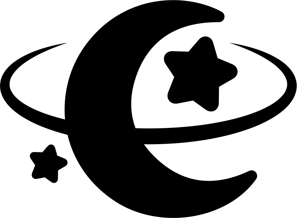 Space Shapes Of The Moon With Stars Comments - Shape (981x720), Png Download