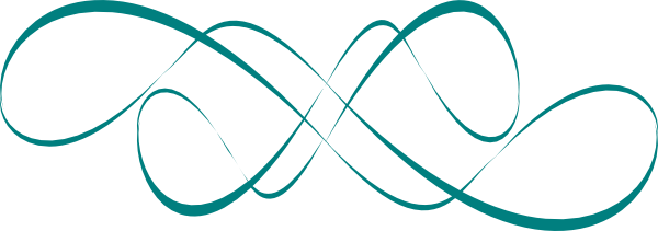 Swirl Design Teal Clip Art - Center Design Png (600x211), Png Download