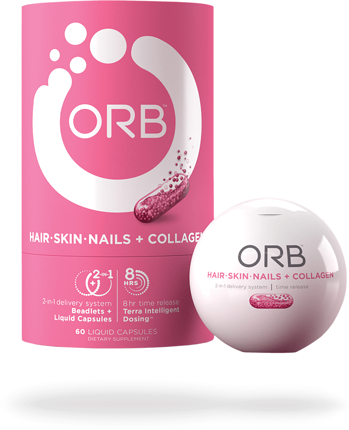Hair Skin Nails Collagen - Orb Women's Multi Fish Oil (1500x1500), Png Download