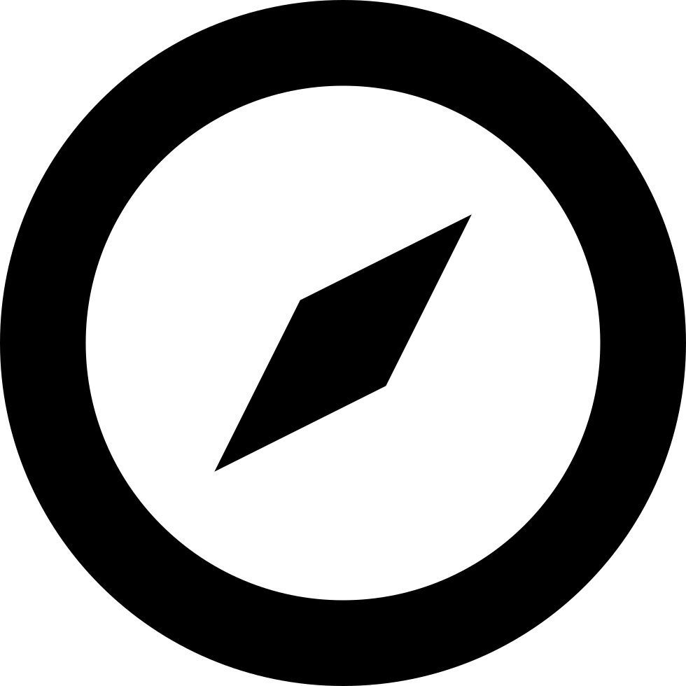Compass Location Map - Twitter Logo Black Png (980x980), Png Download