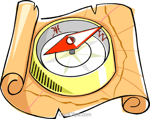 Compass - Map And Compass Clipart (480x381), Png Download