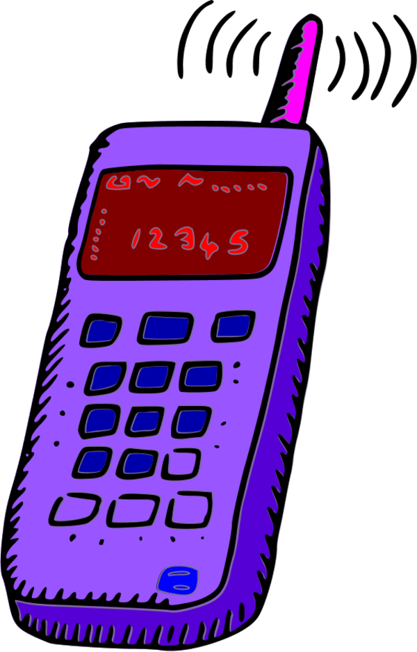 Analogue Mobile Phone - Mobile Phone Clipart Png (600x938), Png Download