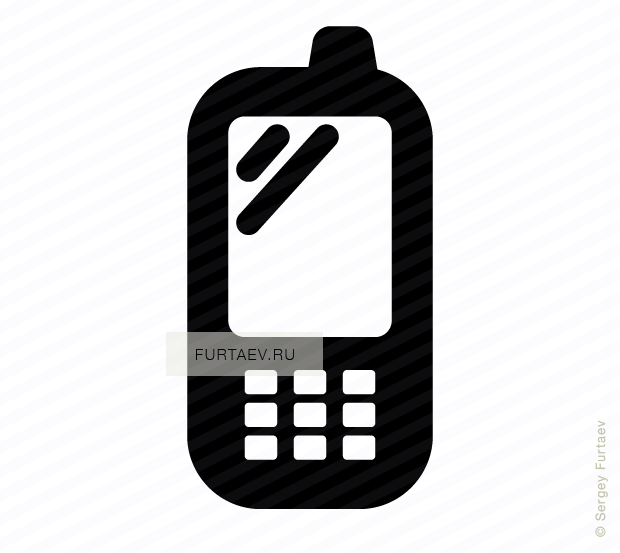 Vector Icon Of Cell Phone - Picto Mobiel (620x553), Png Download