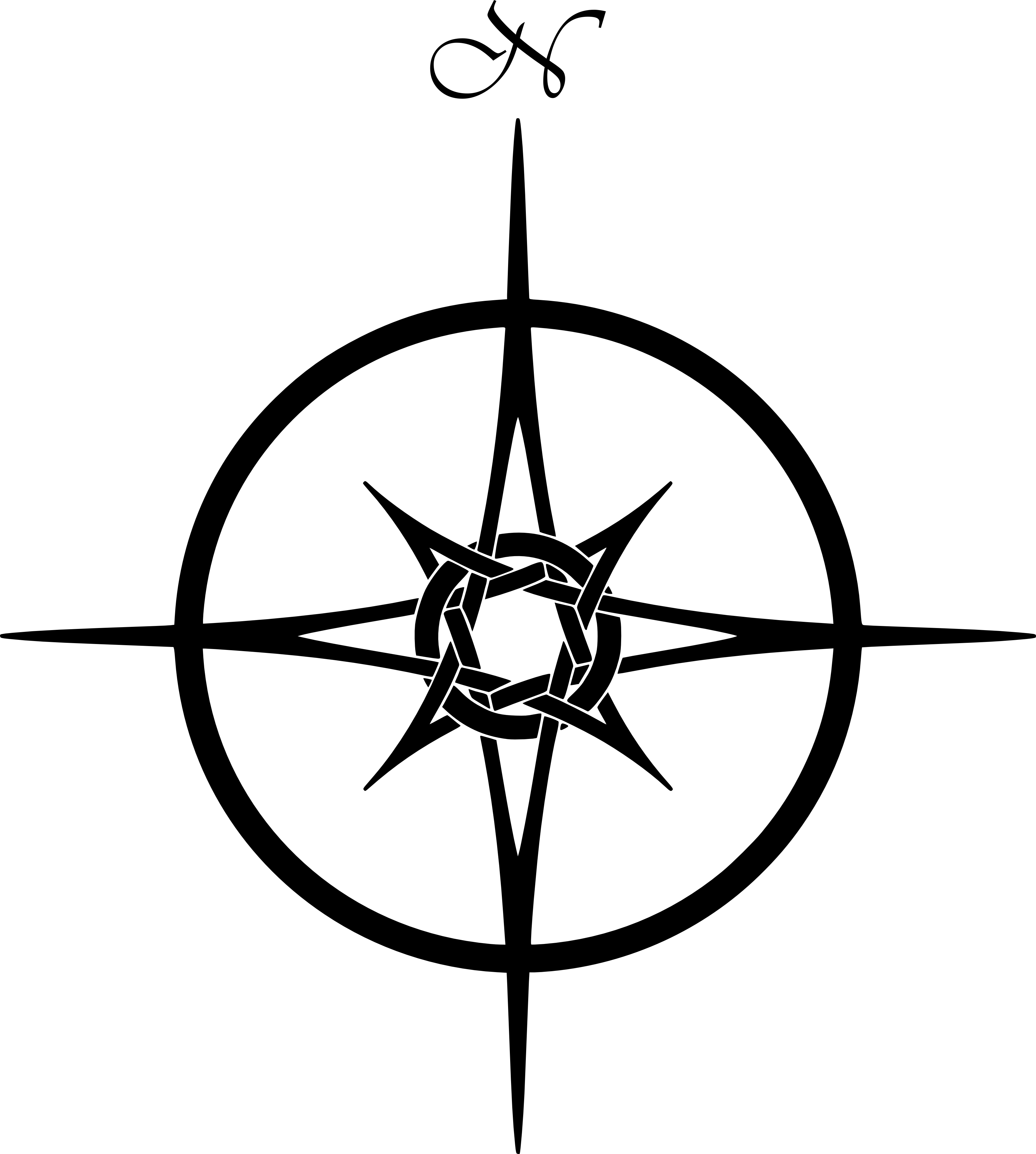 A Little Compas Rose Bit I Drew Up After Taking Inspiration - Sniper Sight (3501x3901), Png Download