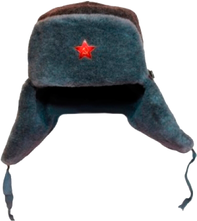 Soviet's Hat 'ushanka' - Trapper Bomber Aviator Russian Trooper Fur Earflap (500x500), Png Download