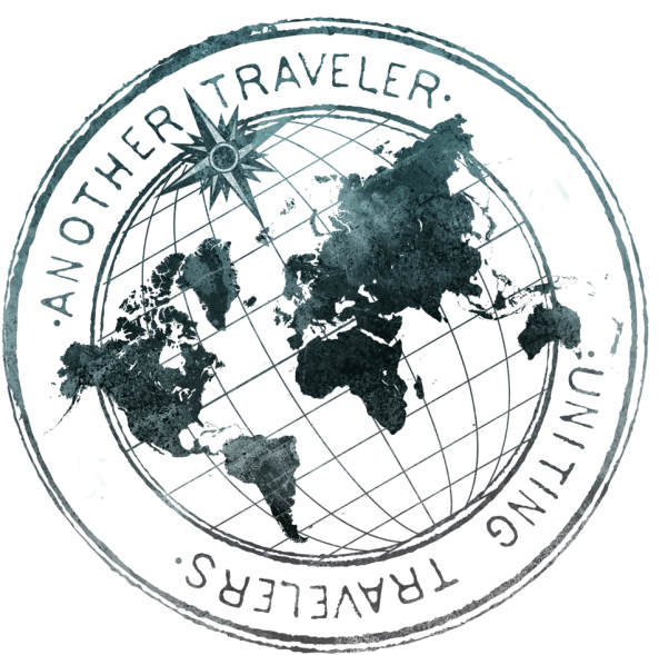 Another Traveler Logo *i Like How The Map Is Flat On - World Map Globe Tattoo (598x598), Png Download