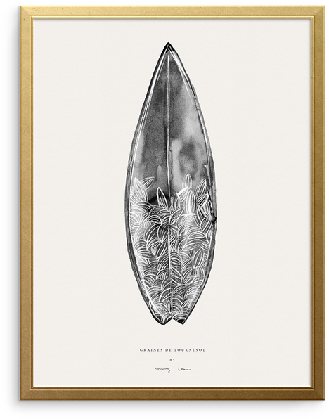 A Vertical/portrait Gold Frame Contains An Art Print - Tranquility Wall Art (799x800), Png Download