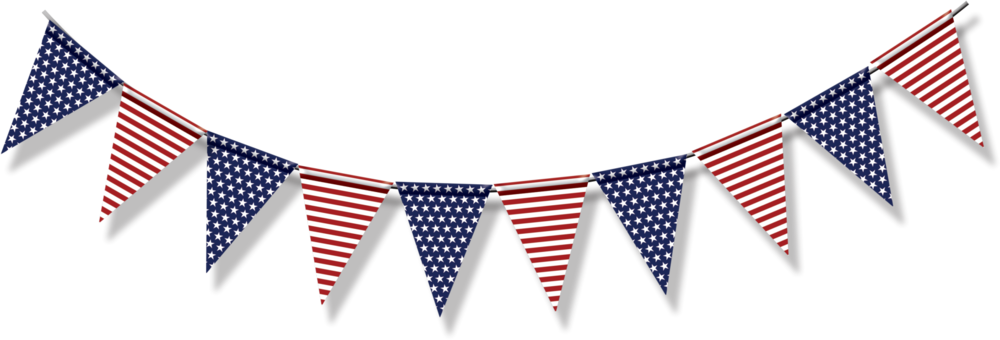 Banner Png Ecza Solinf Co - American Flag Banner Png (1000x340), Png Download