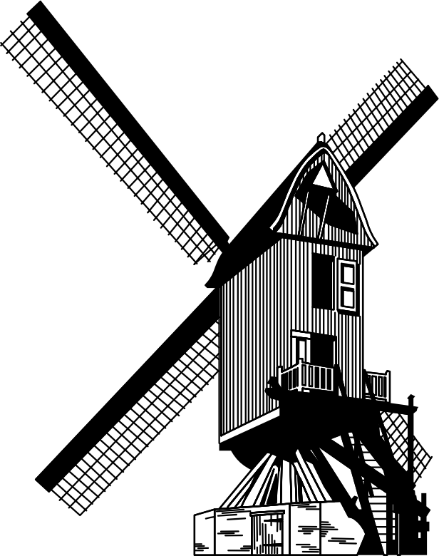 Medium Image - Post Mill (616x780), Png Download