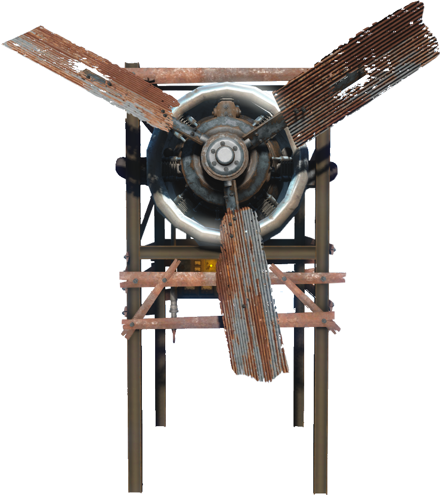 Fo4 Windmill Generator - Wind Turbine (883x998), Png Download