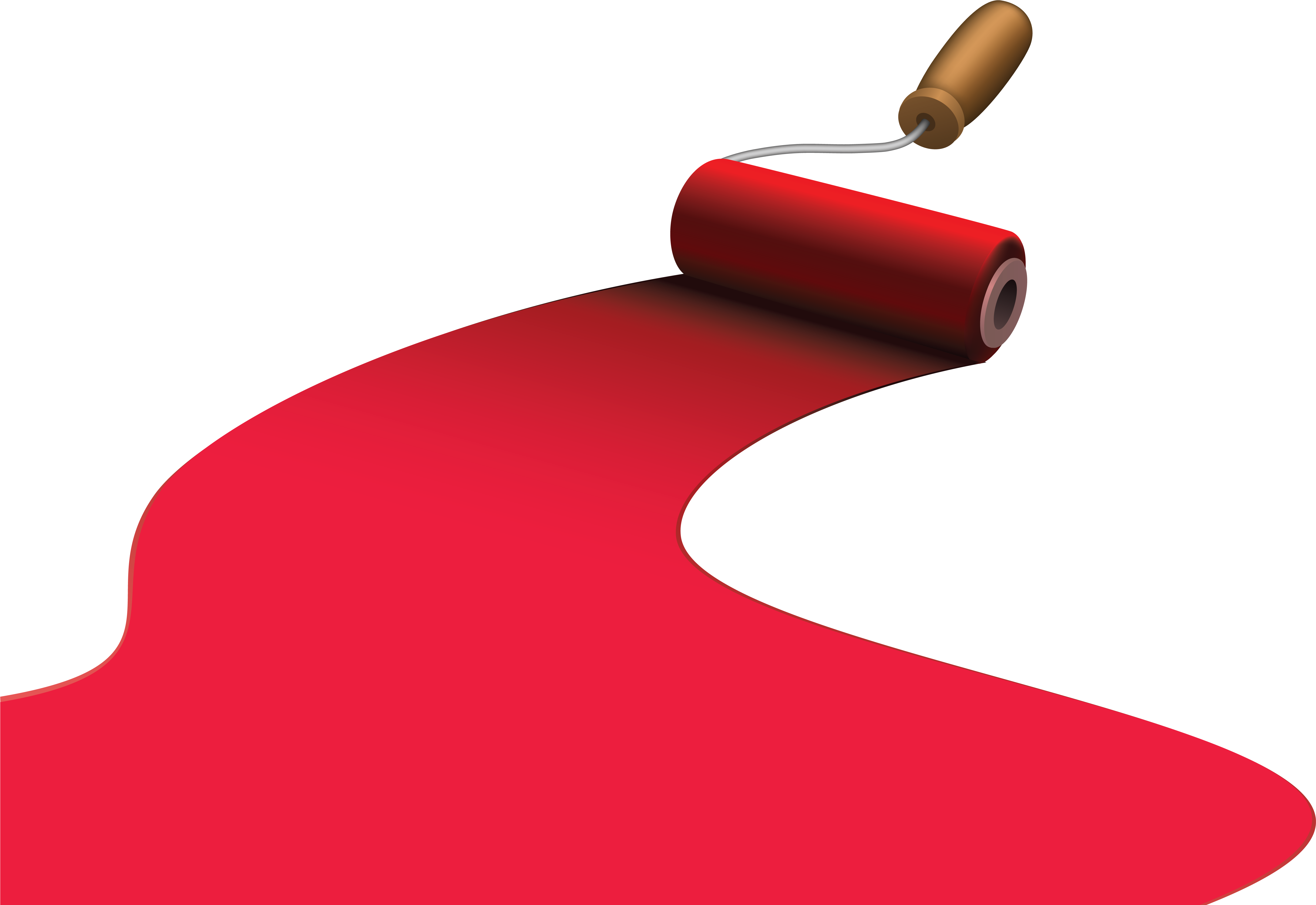 Paint Brush With Paint (6166x3889), Png Download