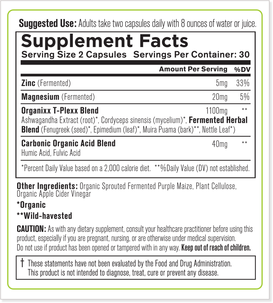 't Plexx' Advanced Testosterone Boosting Formula For - Organixx E-plexx - 60 Capsules (1000x1000), Png Download