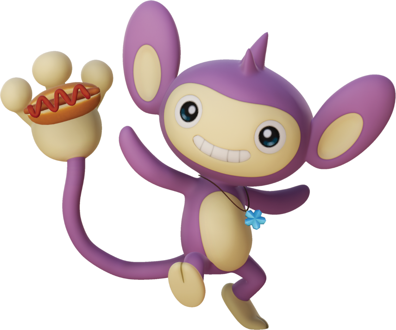 190aipom Detective Pikachu - Detective Pikachu Aipom (1280x1068), Png Download