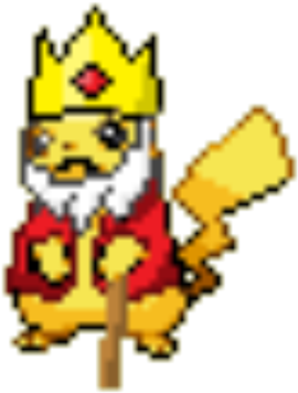 King Pikachu - Pikachu Sprite (420x420), Png Download