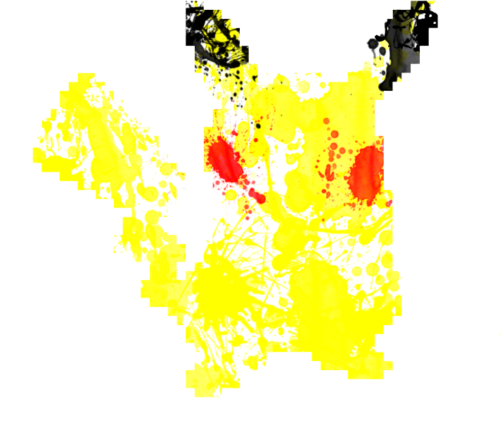Pikachu Paint Splatter Graphics By Hollyshobbies - Illustration (733x709), Png Download