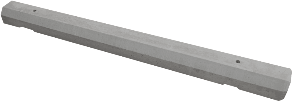 6ft Gray Parking Block - Parking Stump (1024x405), Png Download