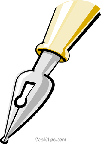 Nib Of A Fountain Pen Royalty Free Vector Clip Art - Clip Art Of Nib (336x480), Png Download