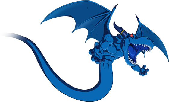 Blue Dragon Incomplete - Blue Dragon Cartoon Png (561x338), Png Download